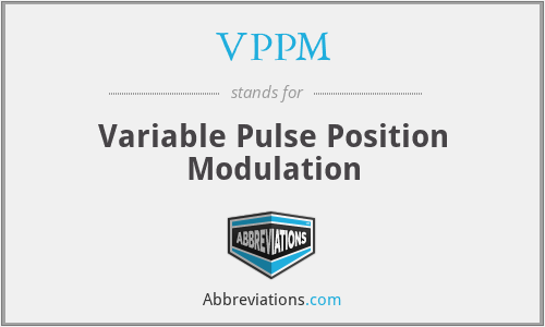 VPPM - Variable Pulse Position Modulation