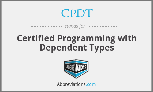 CPDT - Certified Programming with Dependent Types