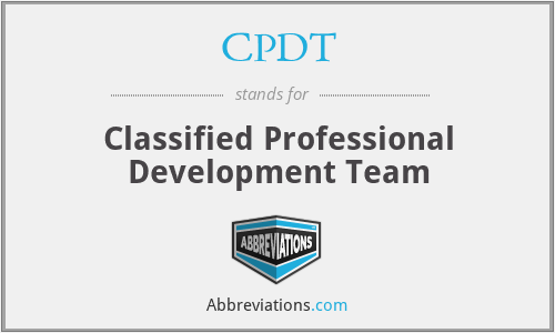 CPDT - Classified Professional Development Team