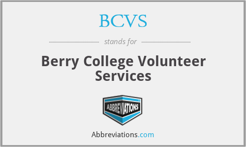 BCVS - Berry College Volunteer Services