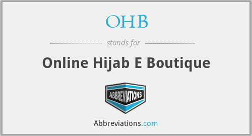 OHB - Online Hijab E Boutique