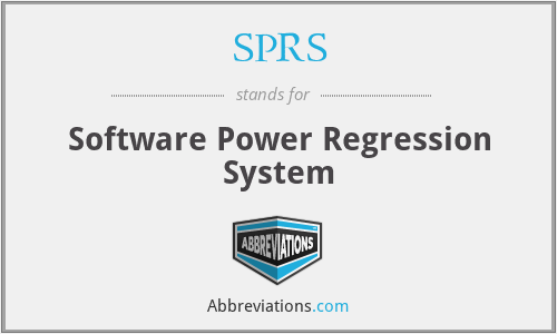 SPRS - Software Power Regression System