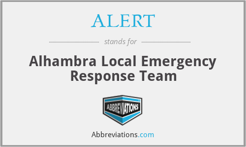 ALERT - Alhambra Local Emergency Response Team