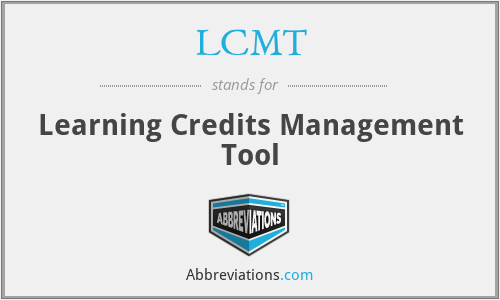 LCMT - Learning Credits Management Tool