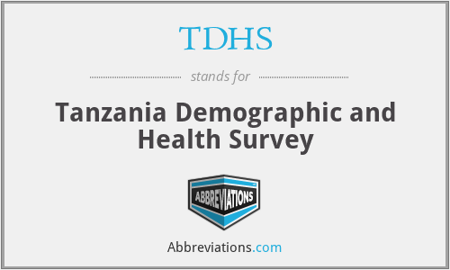 TDHS - Tanzania Demographic and Health Survey