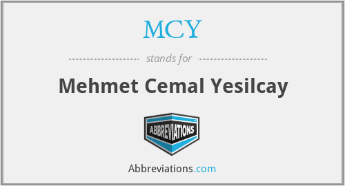 MCY - Mehmet Cemal Yesilcay