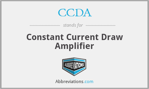 CCDA - Constant Current Draw Amplifier