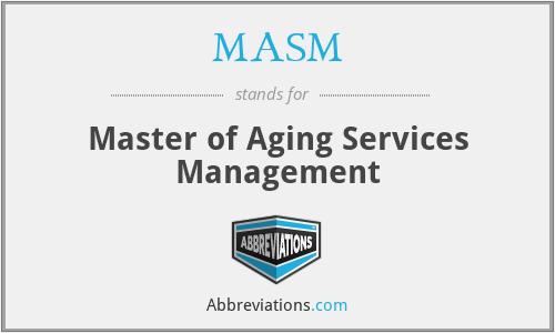 MASM - Master of Aging Services Management