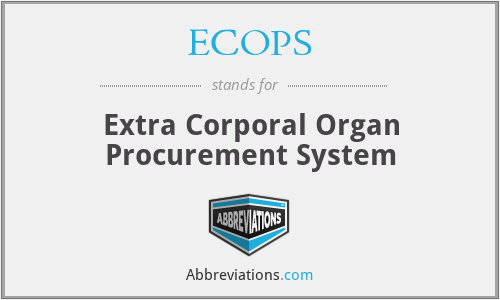 ECOPS - Extra Corporal Organ Procurement System