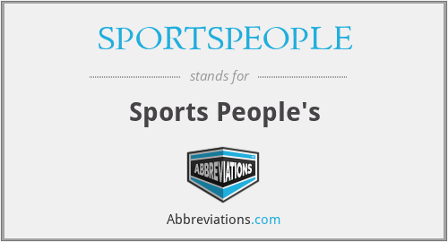 SPORTSPEOPLE - Sports People's
