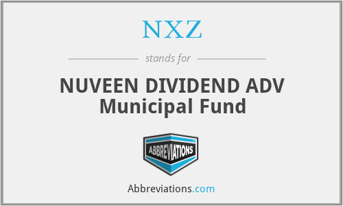 NXZ - NUVEEN DIVIDEND ADV Municipal Fund