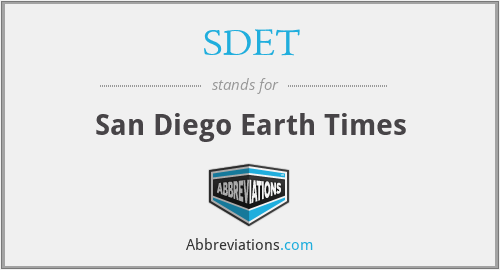 SDET - San Diego Earth Times