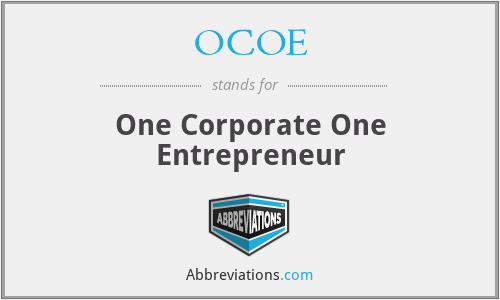 OCOE - One Corporate One Entrepreneur