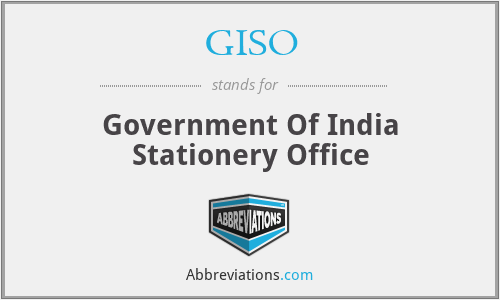 GISO - Government Of India Stationery Office