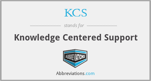 KCS - Knowledge Centered Support