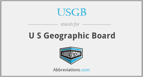 USGB - U S Geographic Board