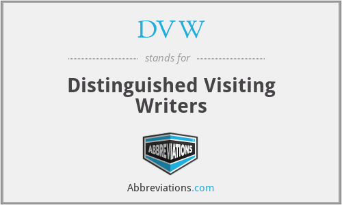DVW - Distinguished Visiting Writers