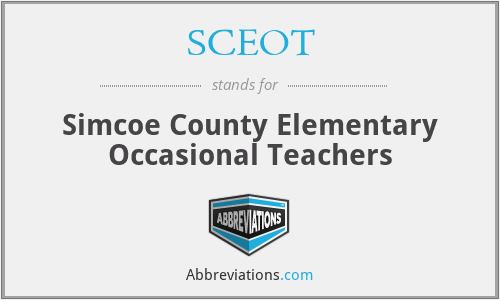 SCEOT - Simcoe County Elementary Occasional Teachers