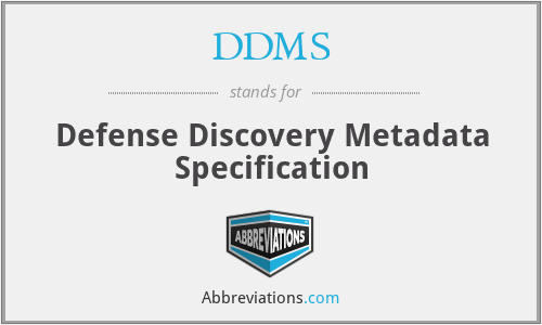 DDMS - Defense Discovery Metadata Specification
