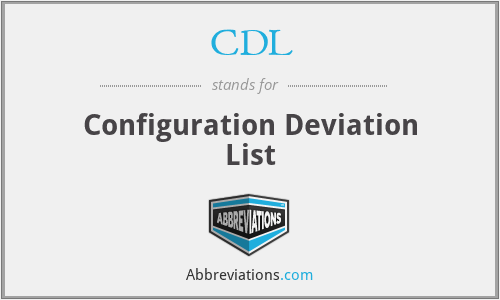 CDL - Configuration Deviation List
