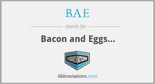 BAE - Bacon and Eggs…