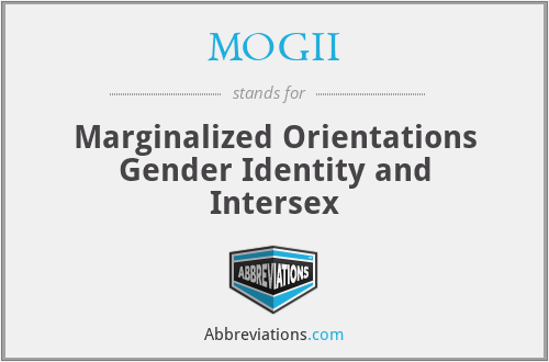 MOGII - Marginalized Orientations Gender Identity and Intersex
