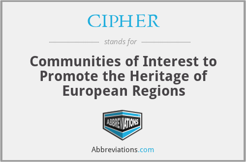 CIPHER - Communities of Interest to Promote the Heritage of European Regions