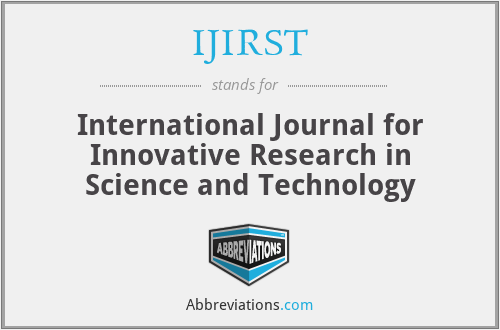 IJIRST - International Journal for Innovative Research in Science and Technology
