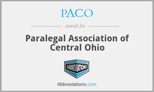 PACO - Paralegal Association of Central Ohio