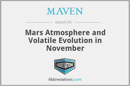 MAVEN - Mars Atmosphere and Volatile Evolution in November