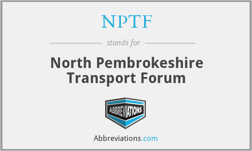 NPTF - North Pembrokeshire Transport Forum
