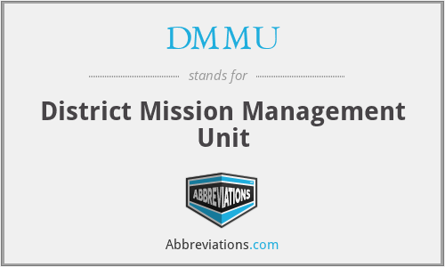 DMMU - District Mission Management Unit