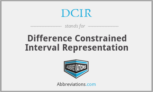 DCIR - Difference Constrained Interval Representation