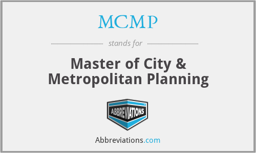MCMP - Master of City & Metropolitan Planning