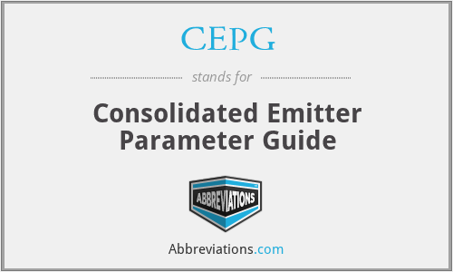 CEPG - Consolidated Emitter Parameter Guide