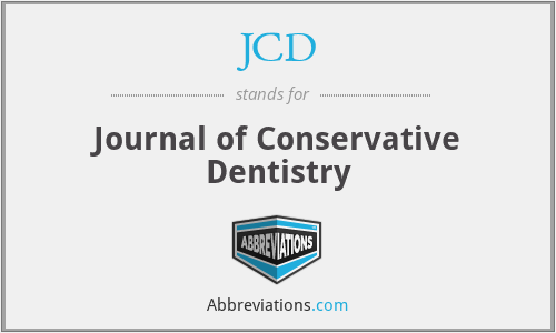 JCD - Journal of Conservative Dentistry