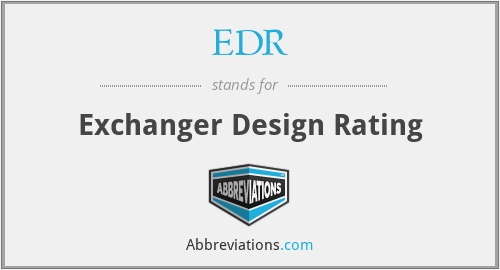 EDR - Exchanger Design Rating