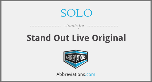 SOLO - Stand Out Live Original