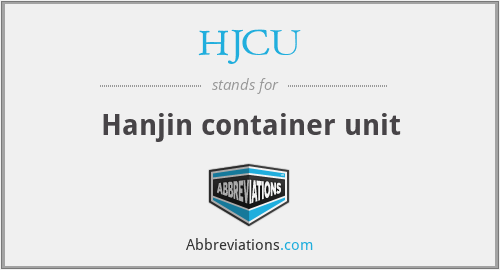 HJCU - Hanjin container unit