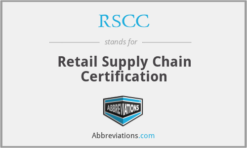 RSCC - Retail Supply Chain Certification