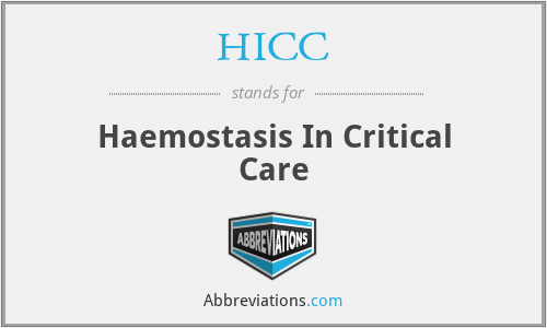 HICC - Haemostasis In Critical Care