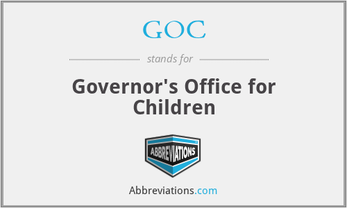 GOC - Governor's Office for Children