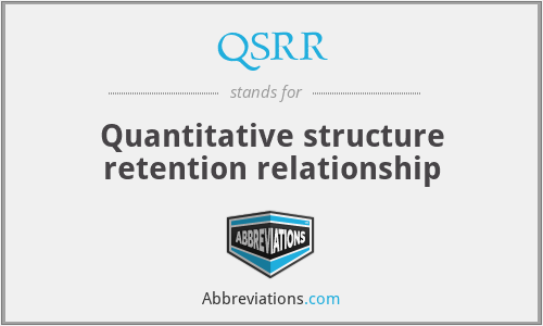 QSRR - Quantitative structure retention relationship