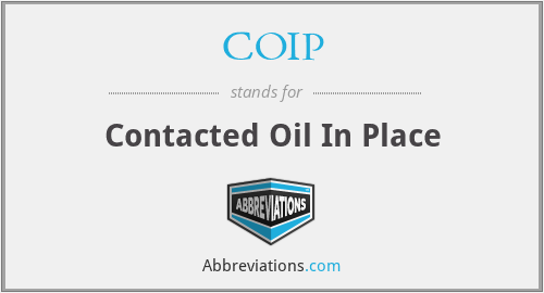 COIP - Contacted Oil In Place