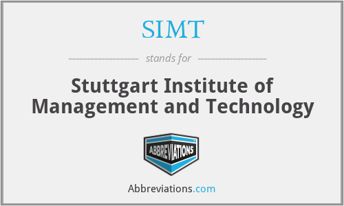 SIMT - Stuttgart Institute of Management and Technology