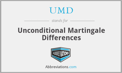 UMD - Unconditional Martingale Differences