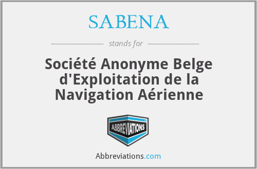SABENA - Société Anonyme Belge d'Exploitation de la Navigation Aérienne