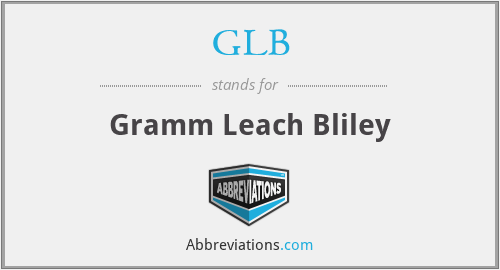 GLB - Gramm Leach Bliley