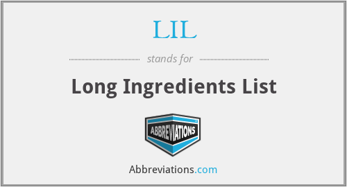 LIL - Long Ingredients List