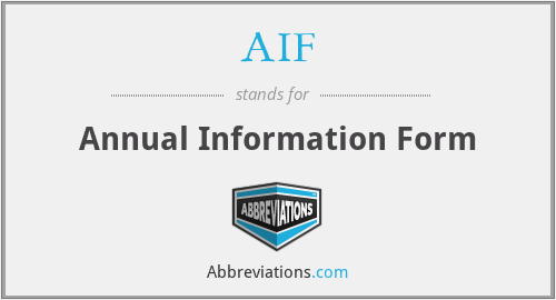 AIF - Annual Information Form